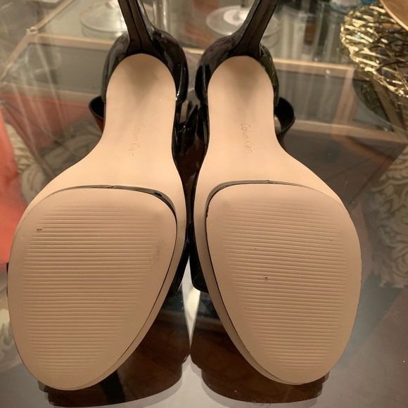 CALVIN KLEIN BLACK HEELED SANDALS SIZE 10 - Picture 4 of 4